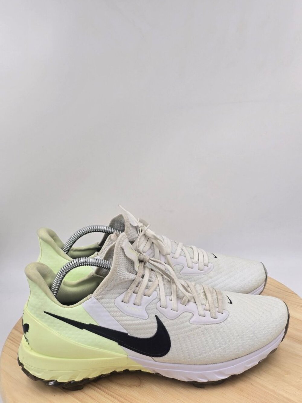 Nike Air Zoom Infinity Tour Flyknit Golf Shoe White Volt CT0540-110 Mens sz 10
